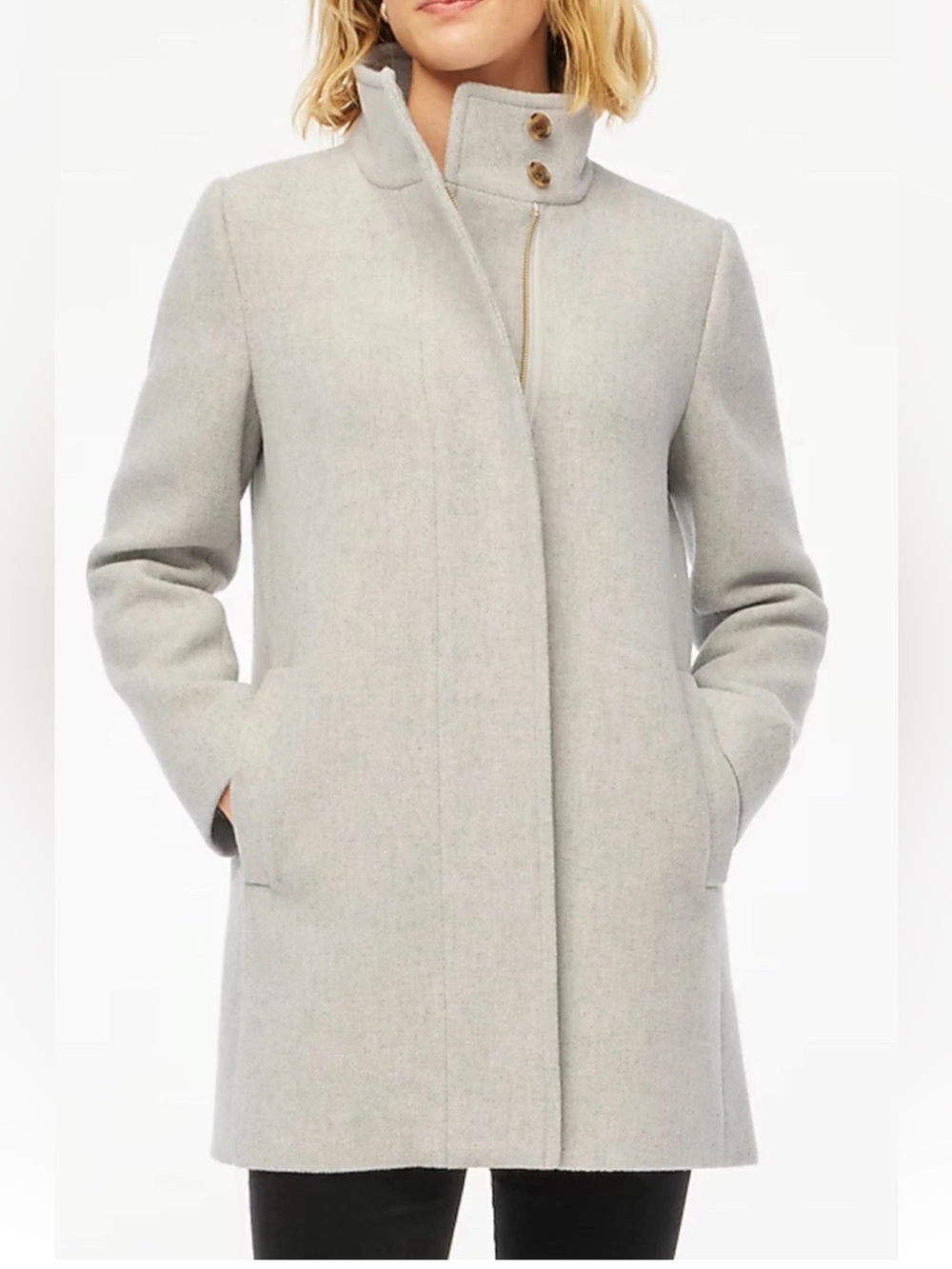 J. Crew Light Gray City Coat 12